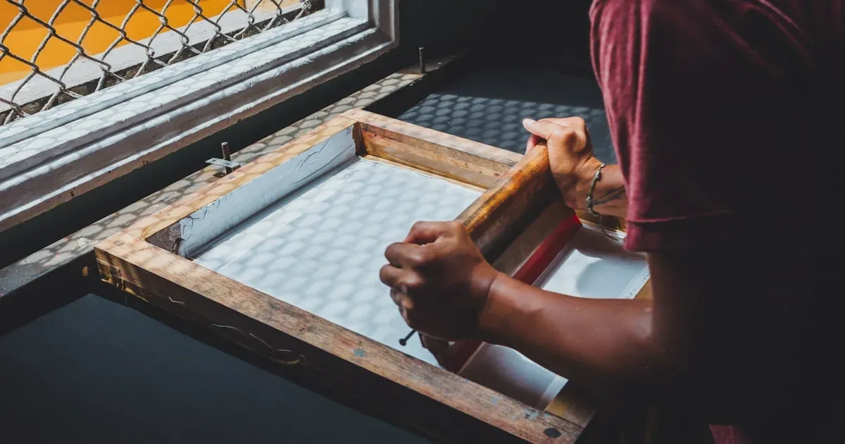 Tela de serigrafia para estampar camisetas promocionais